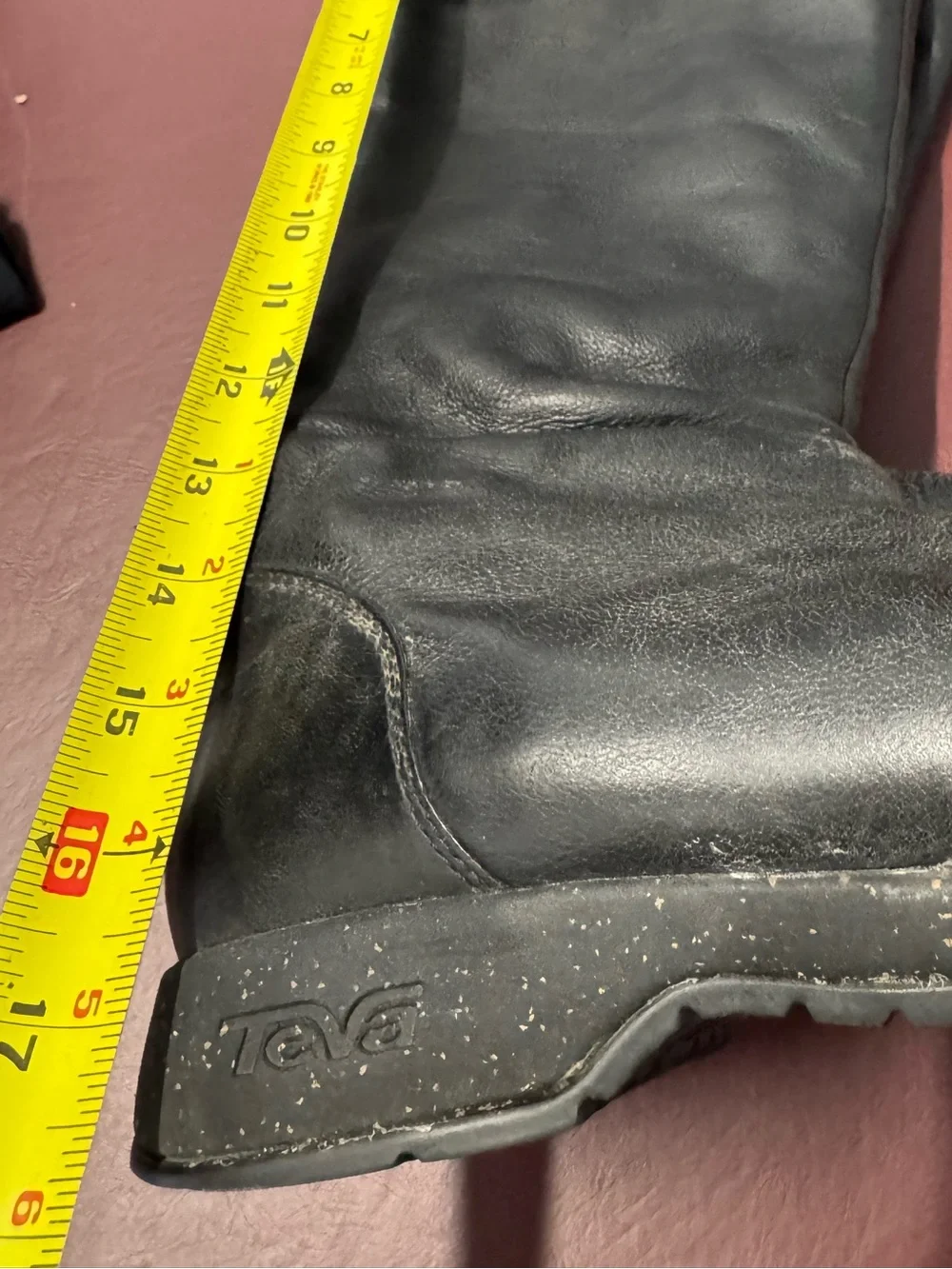 Teva High End Black Leather Knee High Women’s 10 Boots NICE